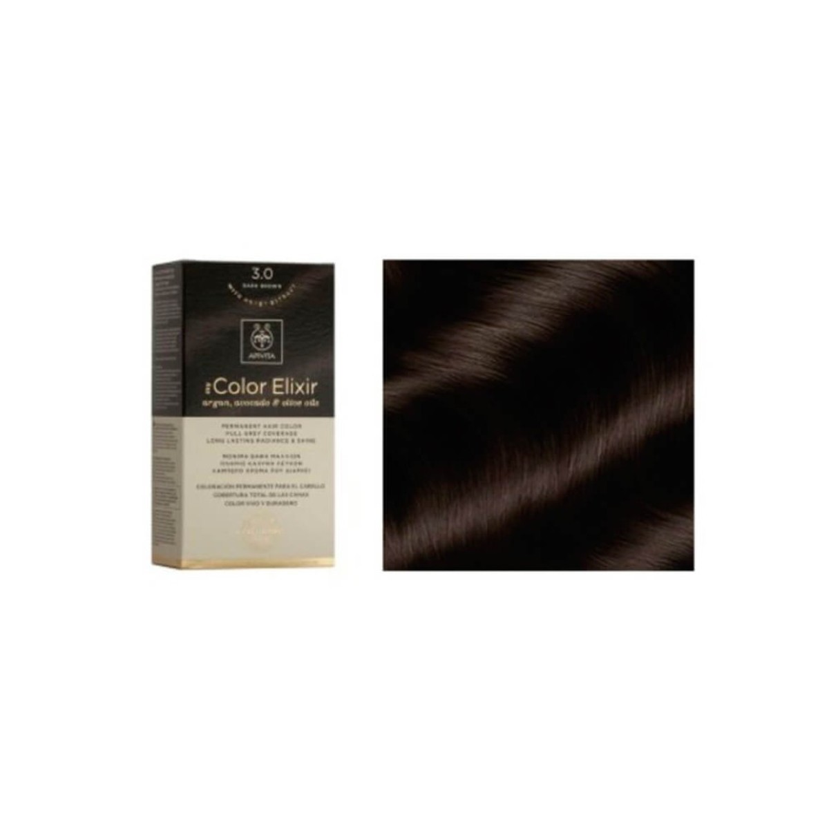 APIVITA COLOR ELIXIR 3.0 CASTAÑO OSCURO COLORACIÓN PERMANENTE
